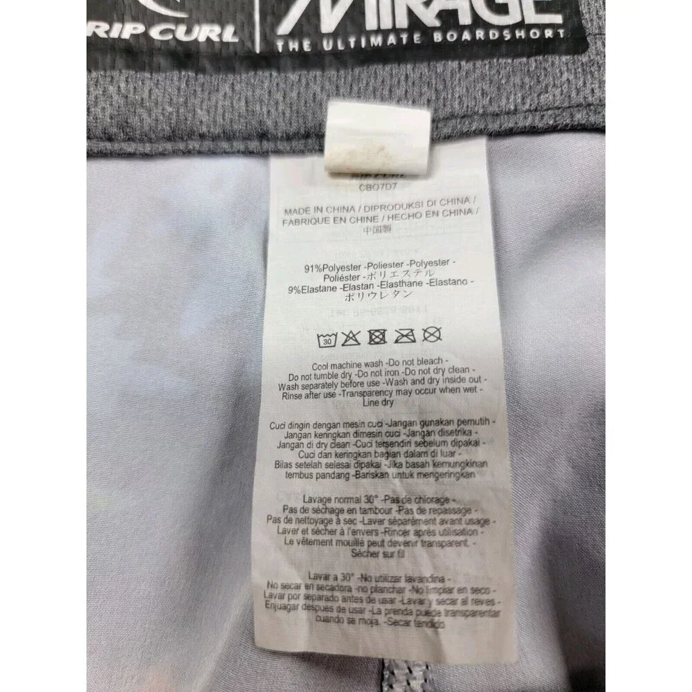 Rip Curl Mirage Mens Board Shorts Swim Trunks‎ Blue Pineapples Size 36